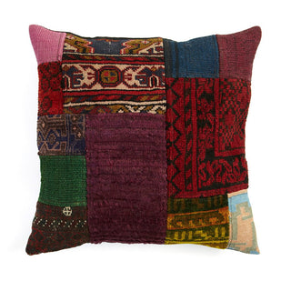 Purple Vintage Carpet Floor Pillow (Small) - Afghanistan