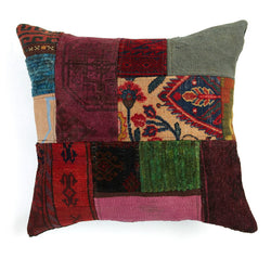 Green Vintage Carpet Floor Pillow (Small) - Afghanistan