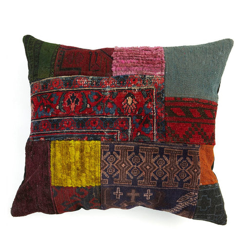 Grey Vintage Carpet Floor Pillow (Small) - Afghanistan