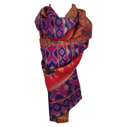 cherry grape indian kantha scarf